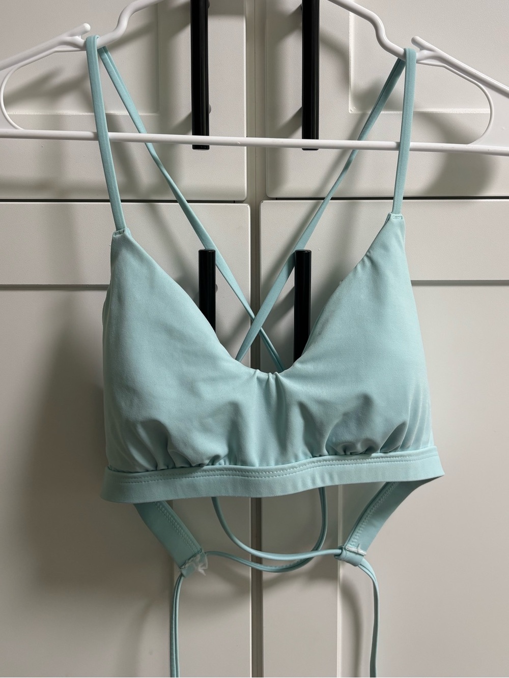 Hurley Light Blue Strappy Bikini Top – Size S